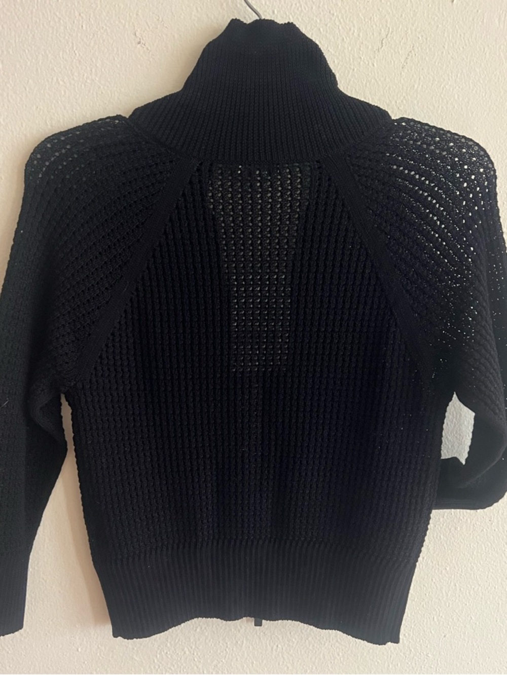 NWT $798 Lafayette 148 New York Black Zip Knit Cardigan 100% cotton Size XXS - Picture 3 of 12